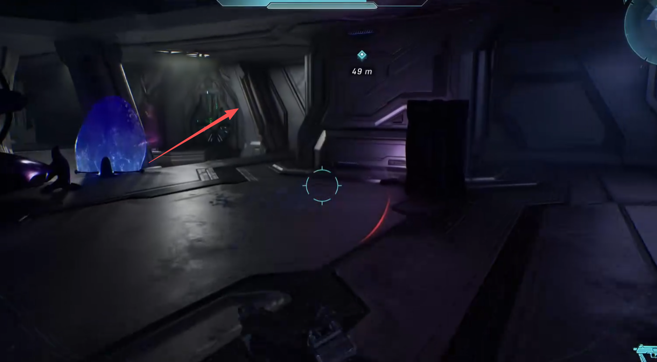 Route through the bloody underground facility toward the paranoid Marine