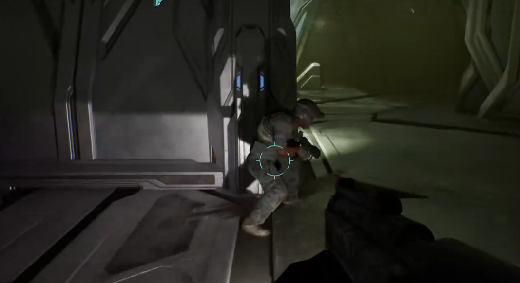 The terrified Marine who drops the That's Just Wrong skull