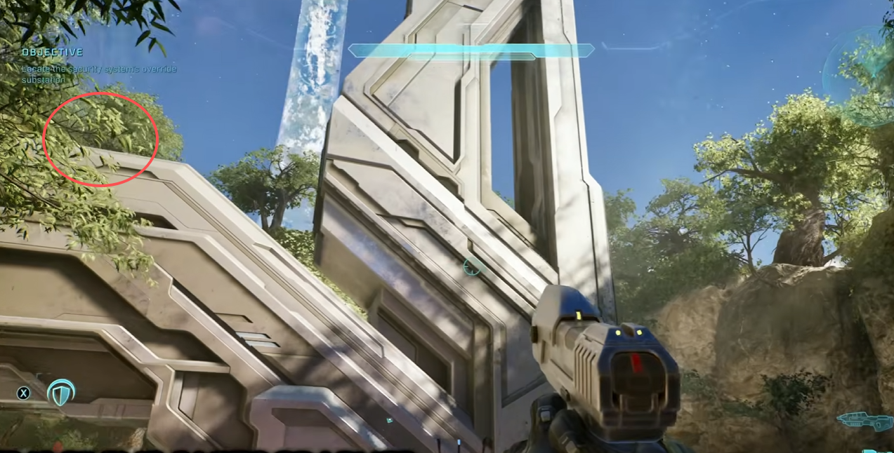 The far side of the central structure after the two-Hunter fight