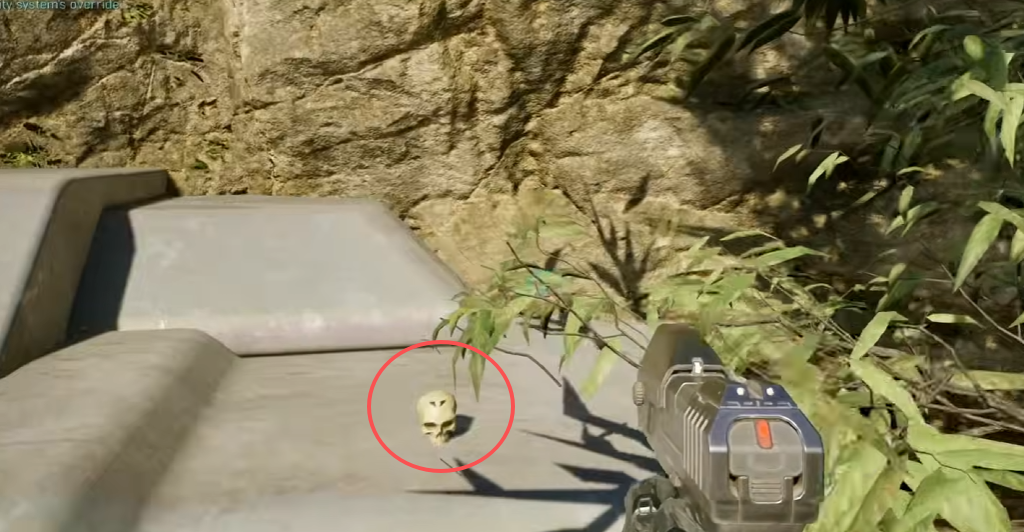 Acrophobia skull circled on the top ledge