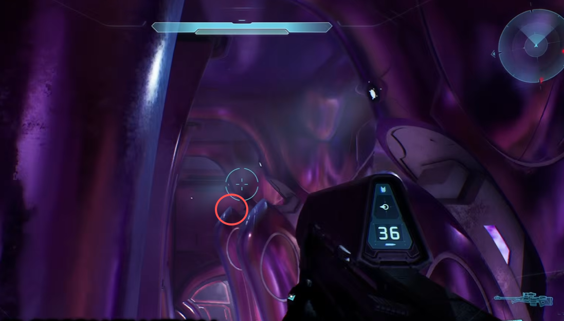 Endurance Spec skull circled high on a Covenant pillar