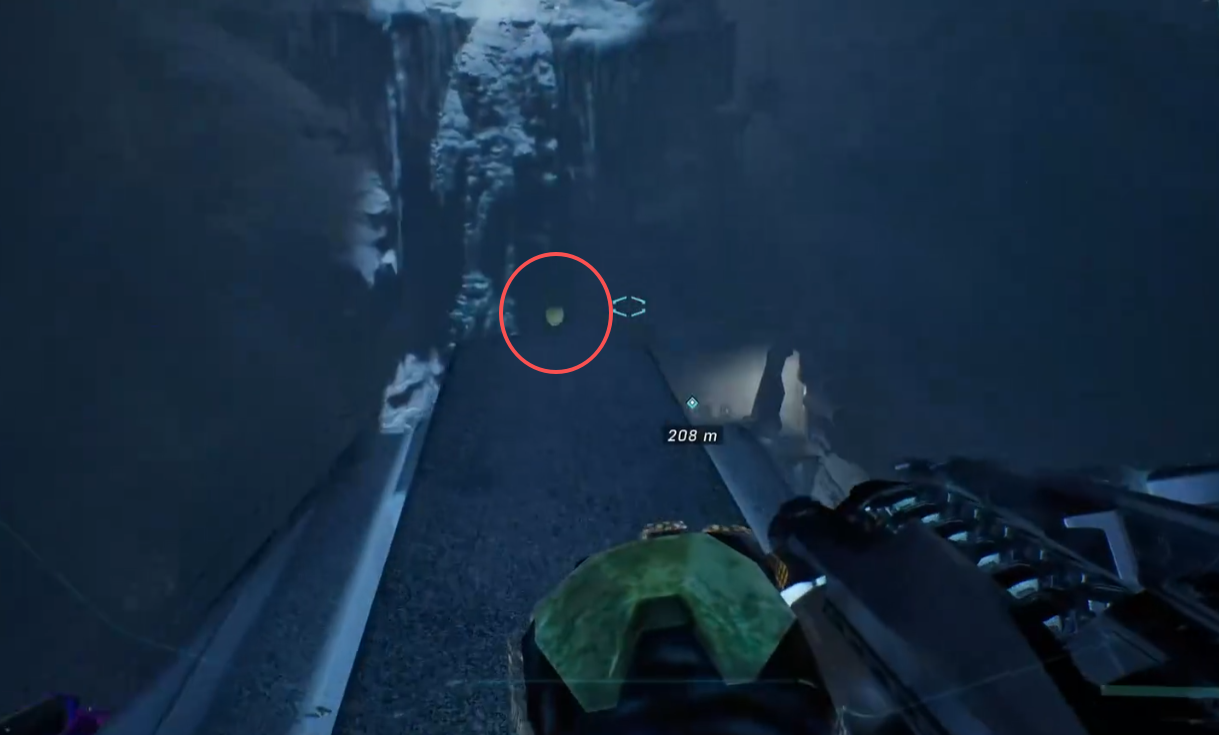 Tough Luck skull circled on the narrow top of the spire